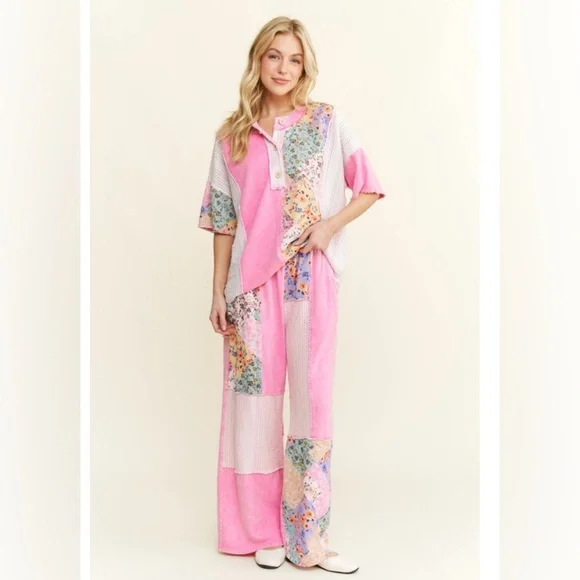 Pink Patchwork Pants - Picture 4 of 5